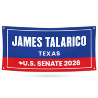 James Talarico For Texas U.S. Senate Banner Sign, 13oz Waterproof US Senate Election 2026, Democratic Party Vinyl Banner With Metal Grommets