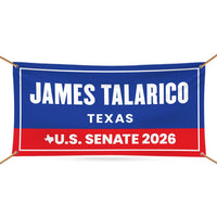 James Talarico For Texas U.S. Senate Banner Sign, 13oz Waterproof US Senate Election 2026, Democratic Party Vinyl Banner With Metal Grommets