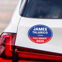 James Talarico For Texas Senate 2026 Car Magnet - Vote James Talarico Vehicle Magnet, Texas Senate Elections 2026 Magnet - 6" x 4.5"