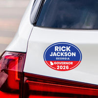 Rick Jackson For Georgia Governor 2026 Car Magnet - Vote Rick Jackson Vehicle Magnet, Governor Elections 2026 Magnet - 6" x 4.5"