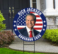 Rick Jackson For Georgia Governor 2026 Yard Sign, Corrugated Governor Elections Race Red White & Blue Yard Sign with Metal H-Stake