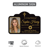 Personalized Memorial Aluminum Sign, Custom Photo Metal Sign, Loving Memory Garden Tribute Decor, Keepsake Yard Display, Sympathy Gift