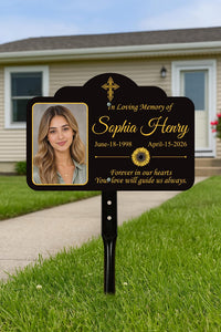Personalized Memorial Aluminum Sign, Custom Photo Metal Sign, Loving Memory Garden Tribute Decor, Keepsake Yard Display, Sympathy Gift