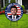James Talarico For Texas Senate 2026 Yard Sign, Corrugated Plastic Senate Elections, Race Red White & Blue Yard Sign with Metal H-Stake