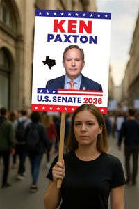 Ken Paxton For Texas Senate 2026 Election Sign, Republican Party, Political Campaign Sign, Senate Election 2026 Race Poster Sign