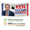 Ken Paxton For Texas U.S. Senate Banner Sign, 13 oz Waterproof US Senate Election 2026, Republican Party Vinyl Banner With Metal Grommets