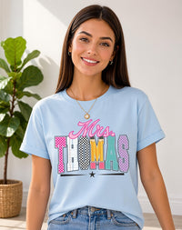 Personalized Teacher Name Shirt, Custom Mrs Name School Crewneck, Cute Back to School Sweatshirt, Classroom Outfit Tee, Gift for Teacher