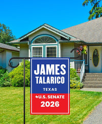 James Talarico For Texas Senate 2026 Garden Flag, Double Sided, 2026 Senate Flag, Elections Flag, Democratic Sign, Race Red White Blue Flag
