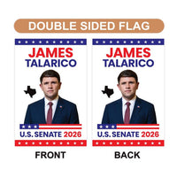 James Talarico For Texas Senate 2026 Garden Flag, Double Sided, 2026 Senate Flag, Elections Flag, Democratic Sign, Race Red White Blue Flag