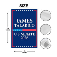 James Talarico For Texas Senate 2026 Garden Flag, Double Sided, 2026 Senate Flag, Elections Flag, Democratic Sign, Race Red White Blue Flag