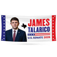 James Talarico For Texas U.S. Senate Banner Sign, 13oz Waterproof US Senate Election 2026, Democratic Party Vinyl Banner With Metal Grommets