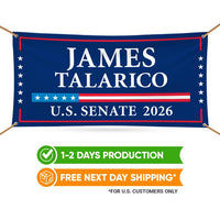James Talarico For Texas U.S. Senate Banner Sign, 13oz Waterproof US Senate Election 2026, Democratic Party Vinyl Banner With Metal Grommets