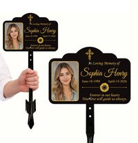 Personalized Memorial Aluminum Sign, Custom Photo Metal Sign, Loving Memory Garden Tribute Decor, Keepsake Yard Display, Sympathy Gift