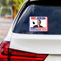 Rick Jackson For Georgia Governor 2026 Vinyl Sticker, Vote Rick Jackson, Georgia Governor Elections 2026 Bumper Sticker 6" x 4.5"