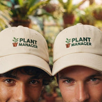 Plant Manager Embroidered Hat, Cute Green Sprout Houseplant Lover Cap, Low Profile Dad Hat, Funny Gardener Baseball Cap, Gift for Her