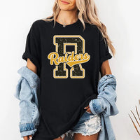 Personalized School Mascot Shirt, Custom Varsity Letter Team Tee, Distressed Spirit Wear Top, School Sports Fan Outfit, Custom Team Gift