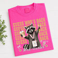 Personalized Guess Who's Back Teacher Tee, Custom Educator Name Shirt, Funny Raccoon Back to School Top, First Day Look, Gift for Teacher