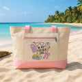 Custom Teacher Embroidered Zipper Tote Bag, In My Teacher Era Canvas Tote, School Work Bag, Back to School Gift, End of Year Educator Gift