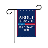 Abdul El-Sayed For Michigan Senate 2026 Garden Flag, Double Sided, 2026 Senate Flag, Elections Flag, Race Red White & Blue Flag
