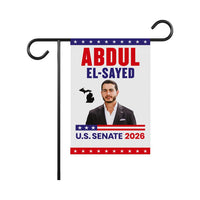 Abdul El-Sayed For Michigan Senate 2026 Garden Flag, Double Sided, 2026 Senate Flag, Elections Flag, Race Red White & Blue Flag