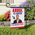 Abdul El-Sayed For Michigan Senate 2026 Garden Flag, Double Sided, 2026 Senate Flag, Elections Flag, Race Red White & Blue Flag