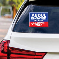 Abdul El-Sayed For Michigan Senate 2026 Vinyl Sticker, Vote Abdul El-Sayed Decal, Michigan Senate Elections 2026 Bumper Sticker, 6"x4.5"