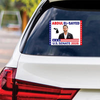 Abdul El-Sayed For Michigan Senate 2026 Vinyl Sticker, Vote Abdul El-Sayed Decal, Michigan Senate Elections 2026 Bumper Sticker, 6"x4.5"