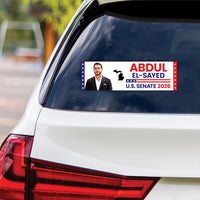 Abdul El-Sayed For Michigan Senate 2026 Vinyl Sticker, Vote Abdul El-Sayed Decal, Michigan Senate Elections 2026 Bumper Sticker, 10"x 3"