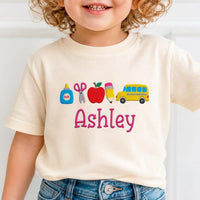 Personalized Kids Embroidered Shirt, Cute Custom Name Sweatshirt, Back to School Hoodie, Classroom Supplies Tee, First Day Gift for Kids