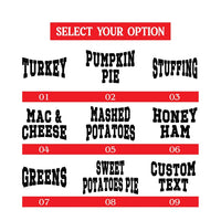 Custom Thanksgiving Family Shirts, Personalized Food Role Tees, Matching Holiday Tee Group, Friendsgiving Turkey Dinner Holiday Party Gift