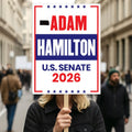 Adam Hamilton For Kansas Senate 2026 Election Sign, Republican Party, Political Campaign Sign, Senate Election 2026 Race Poster Sign