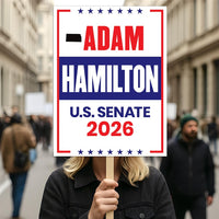 Adam Hamilton For Kansas Senate 2026 Election Sign, Republican Party, Political Campaign Sign, Senate Election 2026 Race Poster Sign