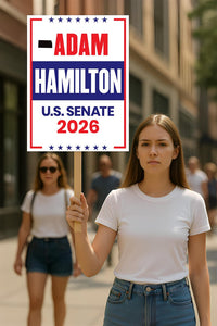 Adam Hamilton For Kansas Senate 2026 Election Sign, Republican Party, Political Campaign Sign, Senate Election 2026 Race Poster Sign