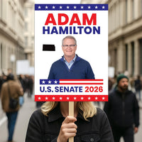 Adam Hamilton For Kansas Senate 2026 Election Sign, Republican Party, Political Campaign Sign, Senate Election 2026 Race Poster Sign