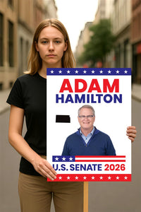 Adam Hamilton For Kansas Senate 2026 Election Sign, Republican Party, Political Campaign Sign, Senate Election 2026 Race Poster Sign