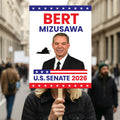Bert Mizusawa For Virginia Senate 2026 Election Sign, Political Campaign Sign, Senate Election 2026 Race Poster Sign