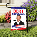 Bert Mizusawa For Virginia Senate 2026 Garden Flag, Double Sided, 2026 Senate Flag, Elections Flag, Race Red White & Blue Flag