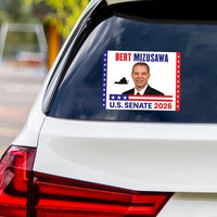 Bert Mizusawa For Virginia Senate 2026 Vinyl Sticker, Vote Bert Mizusawa Decal, Virginia Senate Elections 2026 Bumper Sticker, 6"x4.5"
