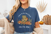 Funny Weird Stuff or I'll Die Frog Shirt, Coffee Toad Graphic Tee, Vintage Funny Tee Aesthetic, Quirky Introvert Outfit, Sarcastic Gift