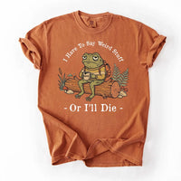 Funny Weird Stuff or I'll Die Frog Shirt, Coffee Toad Graphic Tee, Vintage Funny Tee Aesthetic, Quirky Introvert Outfit, Sarcastic Gift