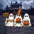 Custom Halloween Yard Sign, Ghost Pumpkin Lawn Sign, Spooky Trick or Treat Ghost Display, Seasonal Outdoor Decor, Halloween Yard Decor