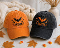embroidered hat baseball cap halloween bats bat embroidery custom name personalized gift trick or treat spooky season kids halloween cotton twill low profile fall party gift orange black