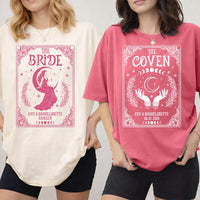 Personalized Bride Coven Bachelorette Shirt, Custom Witchy Bridal Tee, Matching Coven Crew Tee, Bachelorette Outfit, Bridal Shower Gift