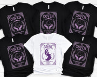Personalized Bride Coven Bachelorette Shirt, Custom Witchy Bridal Tee, Matching Coven Crew Tee, Bachelorette Outfit, Bridal Shower Gift