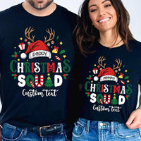 Personalized Christmas Squad Shirt, Custom Name Santa Hat Sweatshirt, Family Christmas, Matching Holiday Shirts, Holiday Gift for Family