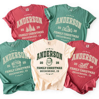 Personalized Family Christmas Shirt, Custom Last Name Holiday Tee, Family Christmas Tee, Custom Location Winter Shirt, Holiday Gift
