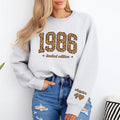 Personalized 40th Birthday Sweatshirt, Custom Birth Year Crewneck, Leopard Limited Edition Shirt, Chapter 40 Sleeve, Birthday Gift for Her