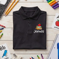 Custom Embroidered Polo Shirt for Teachers and Staff, Personalized Polo Shirts for Back to School, Teacher Appreciation, Teacher Gift