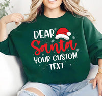 Personalized Dear Santa Christmas Sweatshirt, Custom Funny Family Tee, Matching Holiday Shirts, Festive Pajama Top, Family Christmas Gift