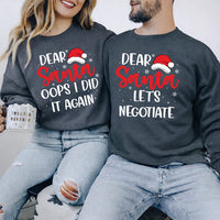 Personalized Dear Santa Christmas Sweatshirt, Custom Funny Family Tee, Matching Holiday Shirts, Festive Pajama Top, Family Christmas Gift